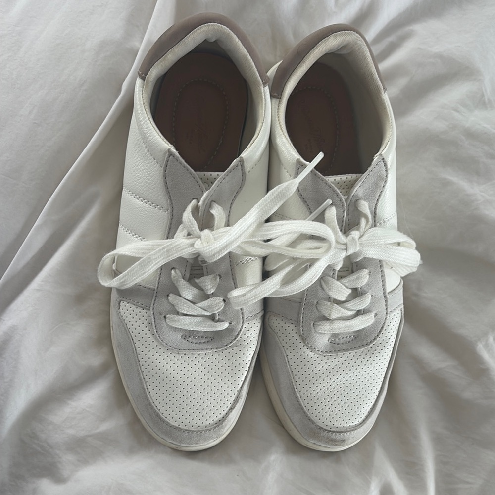 White and Gray Sneakers